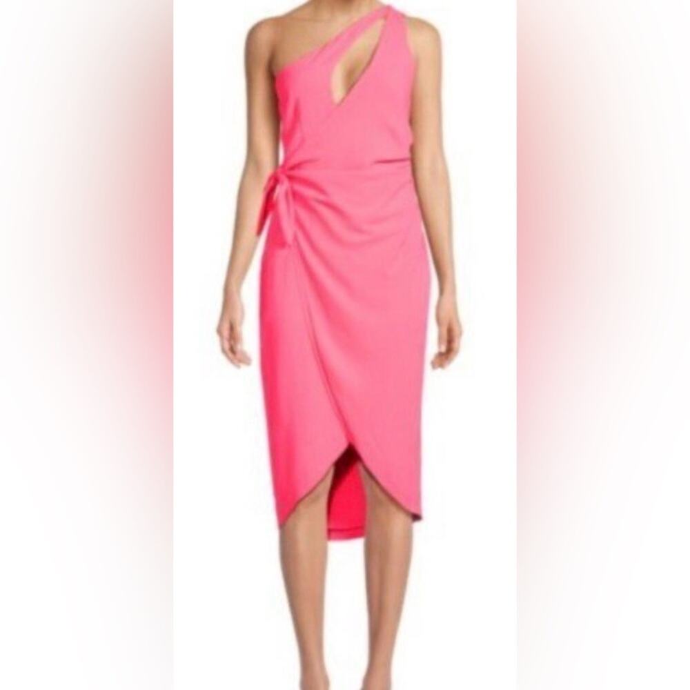 Amanda Uprichard NWT bright pink one shlouder Conetta dress size large